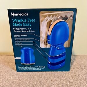 Homedics PerfectSteam 2-in-1 Steamer & Iron - Blue